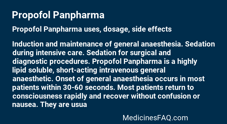 Propofol Panpharma