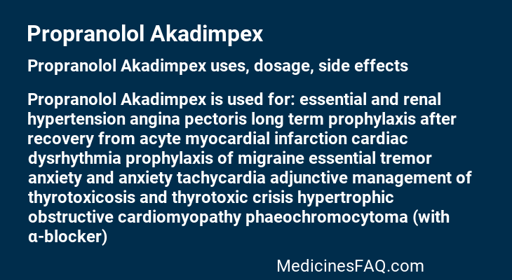 Propranolol Akadimpex
