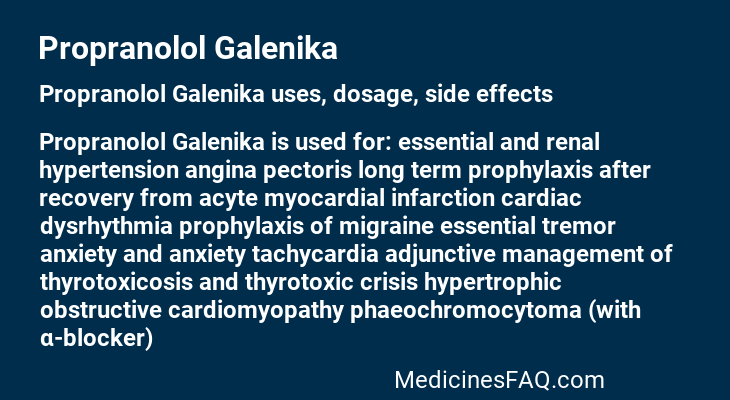 Propranolol Galenika