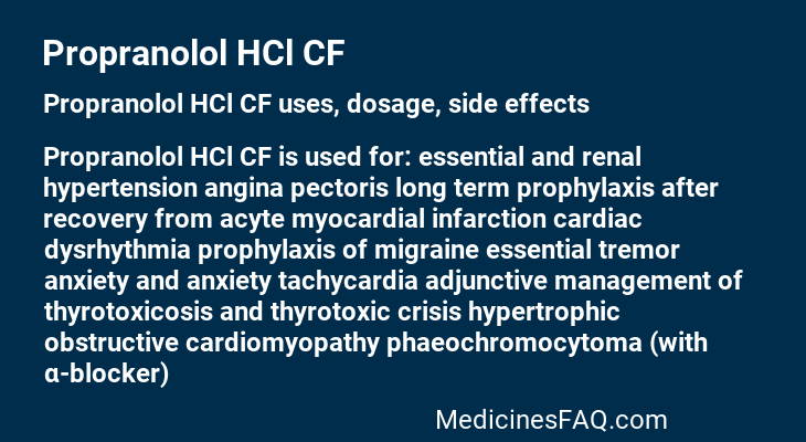 Propranolol HCl CF
