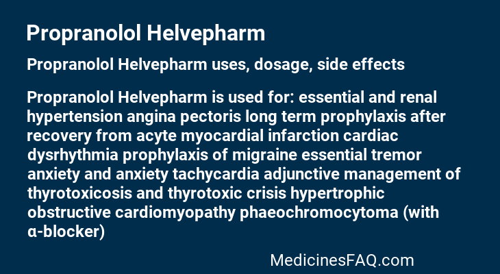 Propranolol Helvepharm