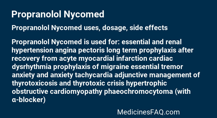 Propranolol Nycomed