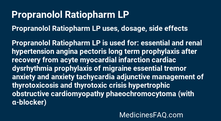 Propranolol Ratiopharm LP