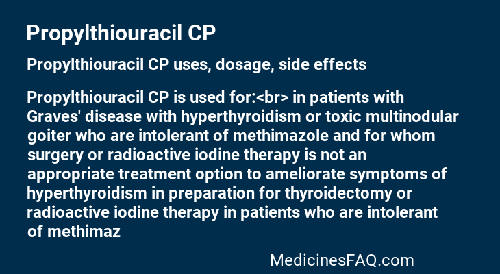 Propylthiouracil CP