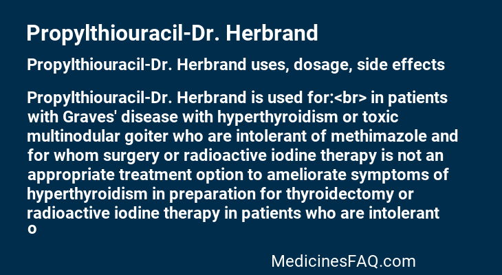 Propylthiouracil-Dr. Herbrand
