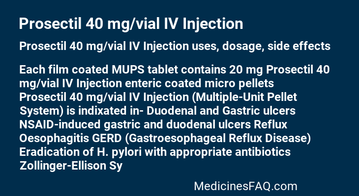 Prosectil 40 mg/vial IV Injection