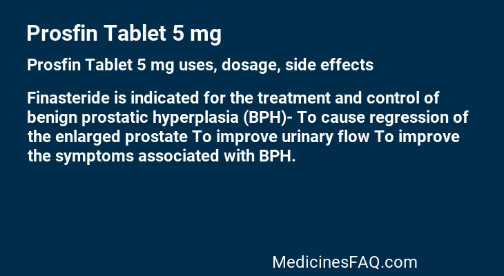 Prosfin Tablet 5 mg