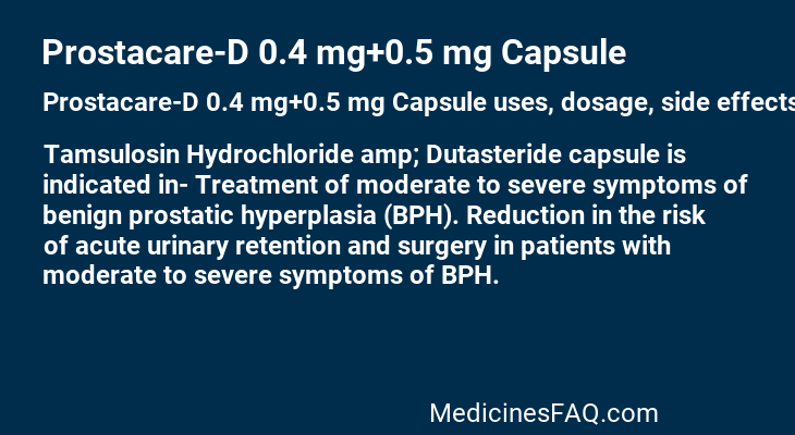 Prostacare-D 0.4 mg+0.5 mg Capsule