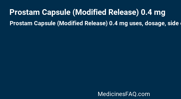 Prostam Capsule (Modified Release) 0.4 mg