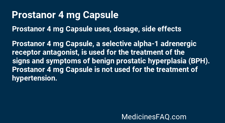 Prostanor 4 mg Capsule