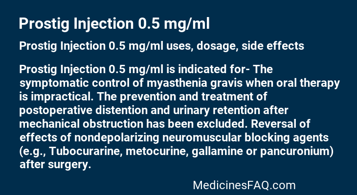 Prostig Injection 0.5 mg/ml