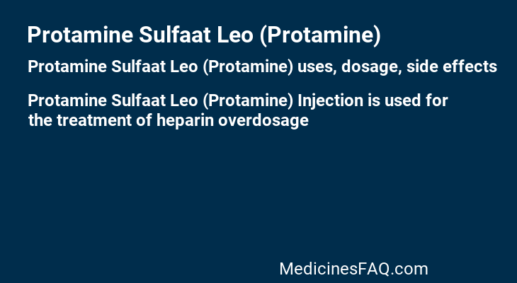 Protamine Sulfaat Leo (Protamine)