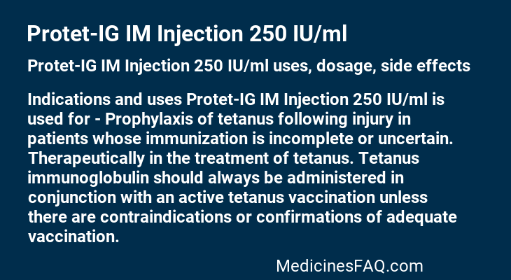 Protet-IG IM Injection 250 IU/ml