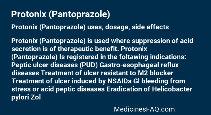 Protonix (Pantoprazole)