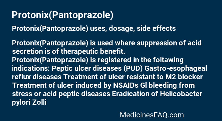 Protonix(Pantoprazole)