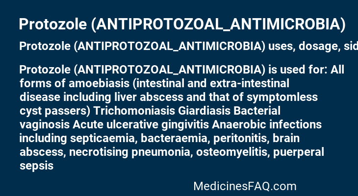 Protozole (ANTIPROTOZOAL_ANTIMICROBIA)