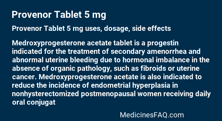 Provenor Tablet 5 mg