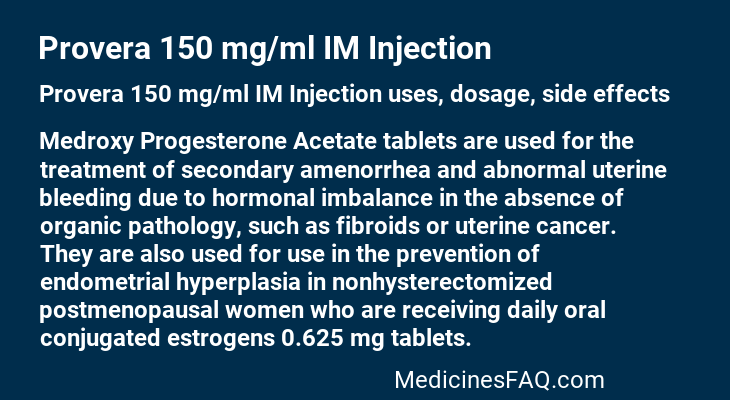 Provera 150 mg/ml IM Injection