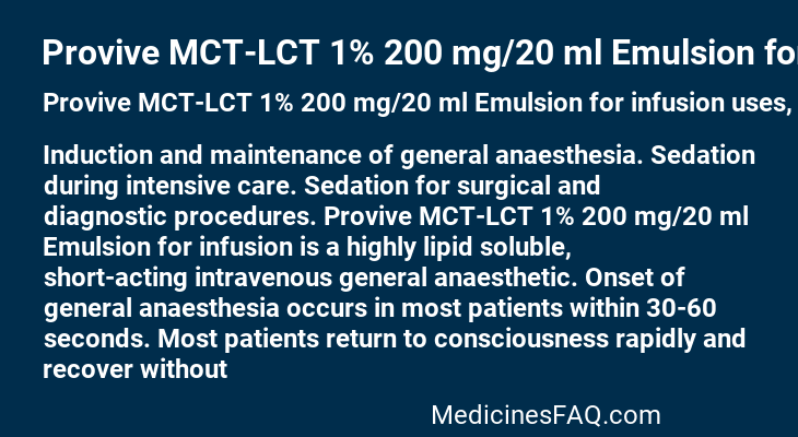 Provive MCT-LCT 1% 200 mg/20 ml Emulsion for infusion