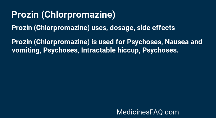 Prozin (Chlorpromazine)
