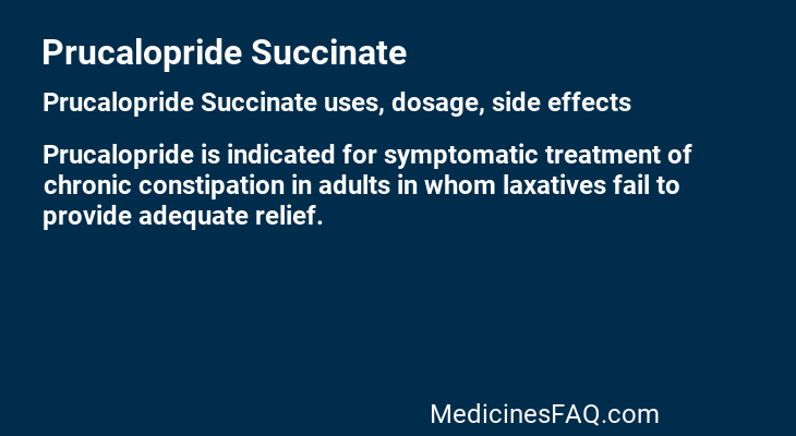 Prucalopride Succinate