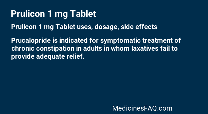 Prulicon 1 mg Tablet