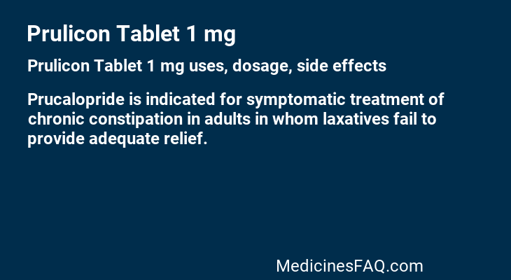 Prulicon Tablet 1 mg