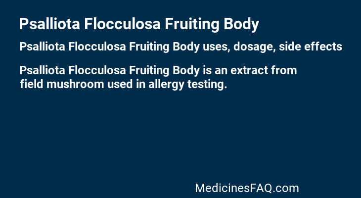 Psalliota Flocculosa Fruiting Body