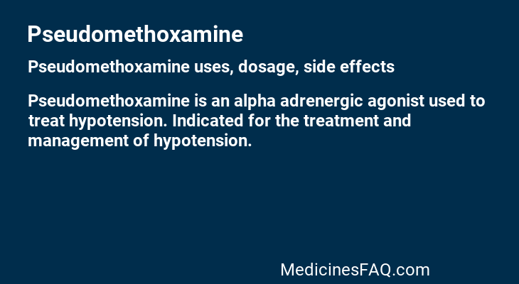 Pseudomethoxamine