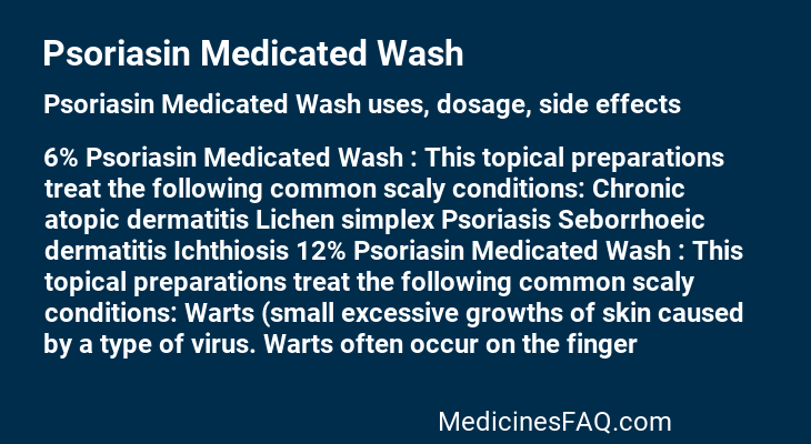 Psoriasin Medicated Wash