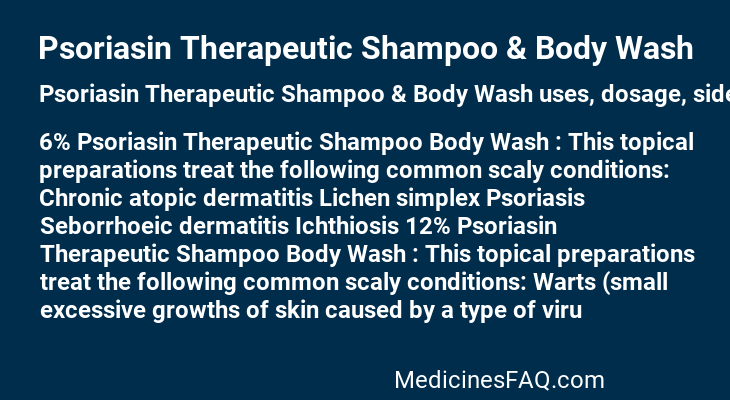Psoriasin Therapeutic Shampoo & Body Wash