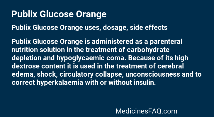 Publix Glucose Orange