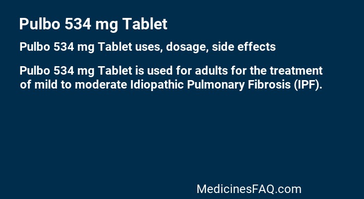 Pulbo 534 mg Tablet