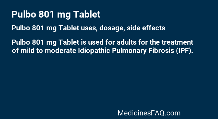 Pulbo 801 mg Tablet