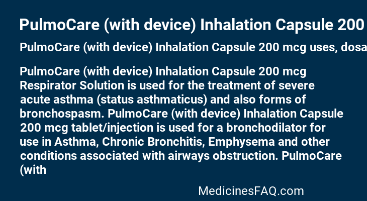 PulmoCare (with device) Inhalation Capsule 200 mcg