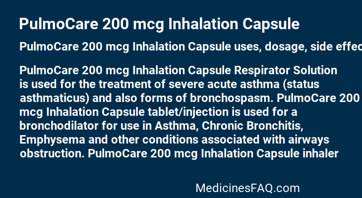 PulmoCare 200 mcg Inhalation Capsule