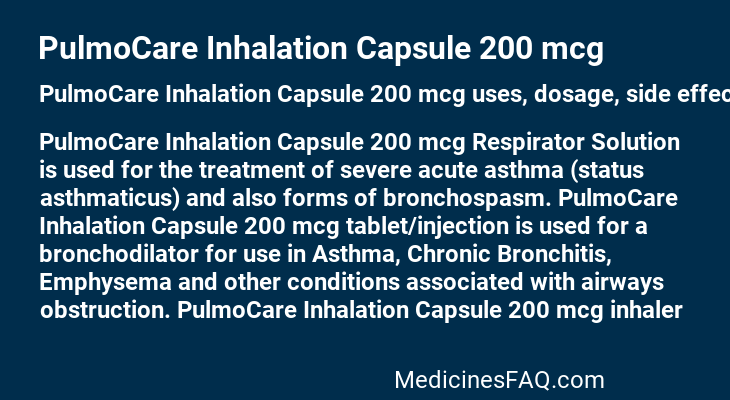 PulmoCare Inhalation Capsule 200 mcg