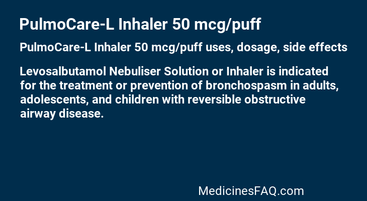 PulmoCare-L Inhaler 50 mcg/puff