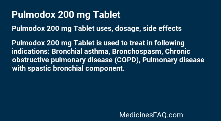 Pulmodox 200 mg Tablet