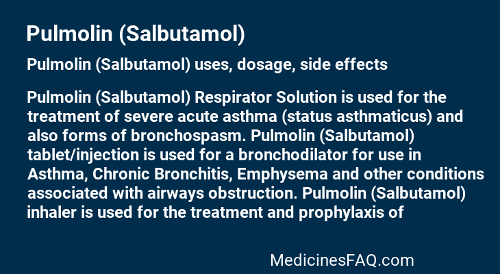 Pulmolin (Salbutamol)