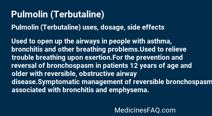 Pulmolin (Terbutaline)