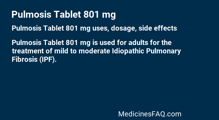 Pulmosis Tablet 801 mg