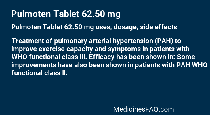 Pulmoten Tablet 62.50 mg