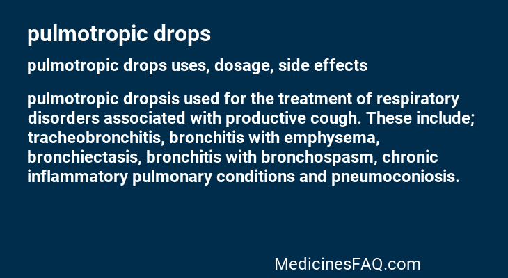 pulmotropic drops