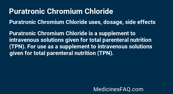 Puratronic Chromium Chloride
