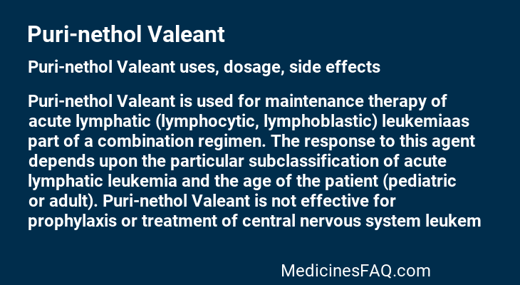 Puri-nethol Valeant