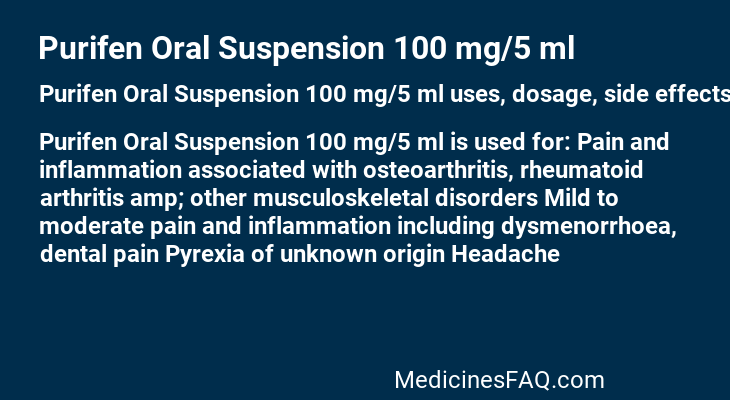 Purifen Oral Suspension 100 mg/5 ml