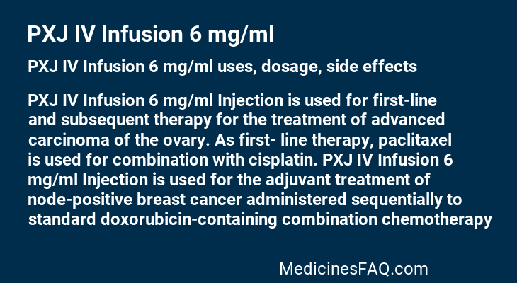 PXJ IV Infusion 6 mg/ml