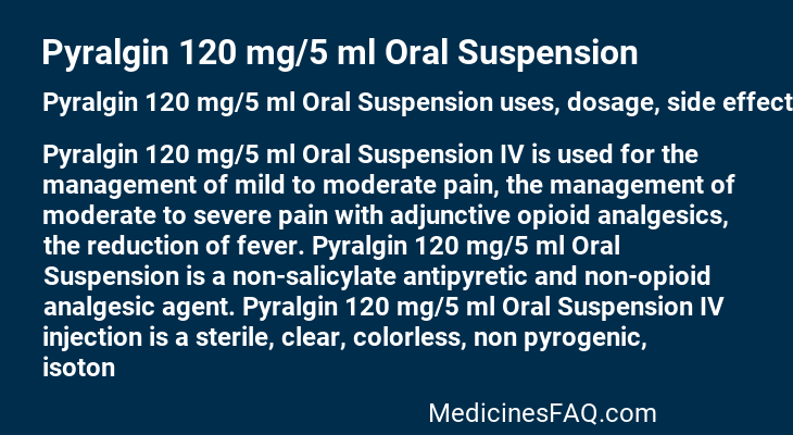 Pyralgin 120 mg/5 ml Oral Suspension