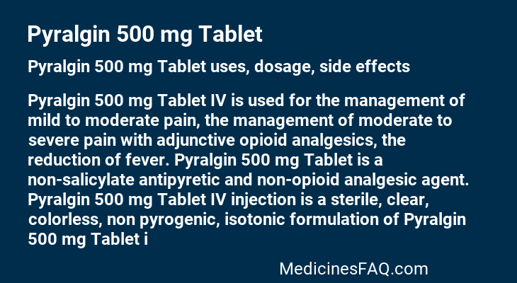 Pyralgin 500 mg Tablet